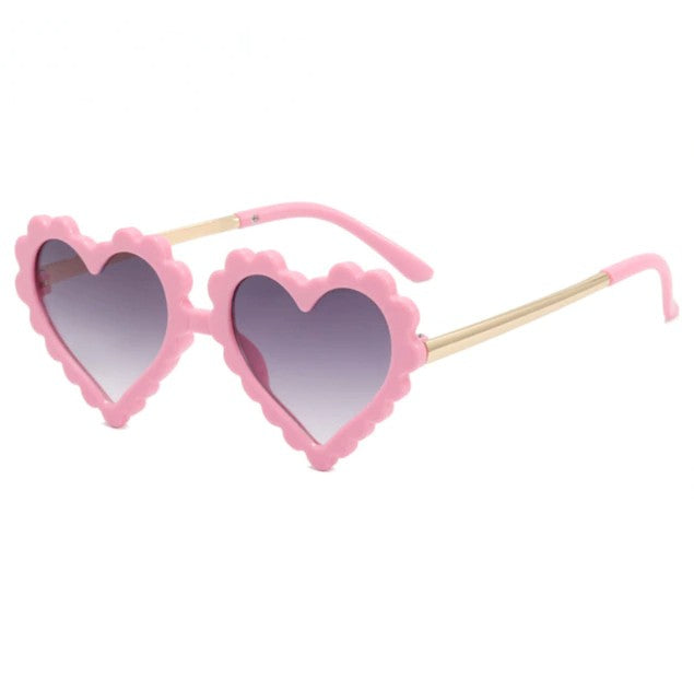 Heart Sunglasses - Pink Scallop
