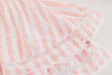 Ura Clip Dot Dress - Rosy Stripe