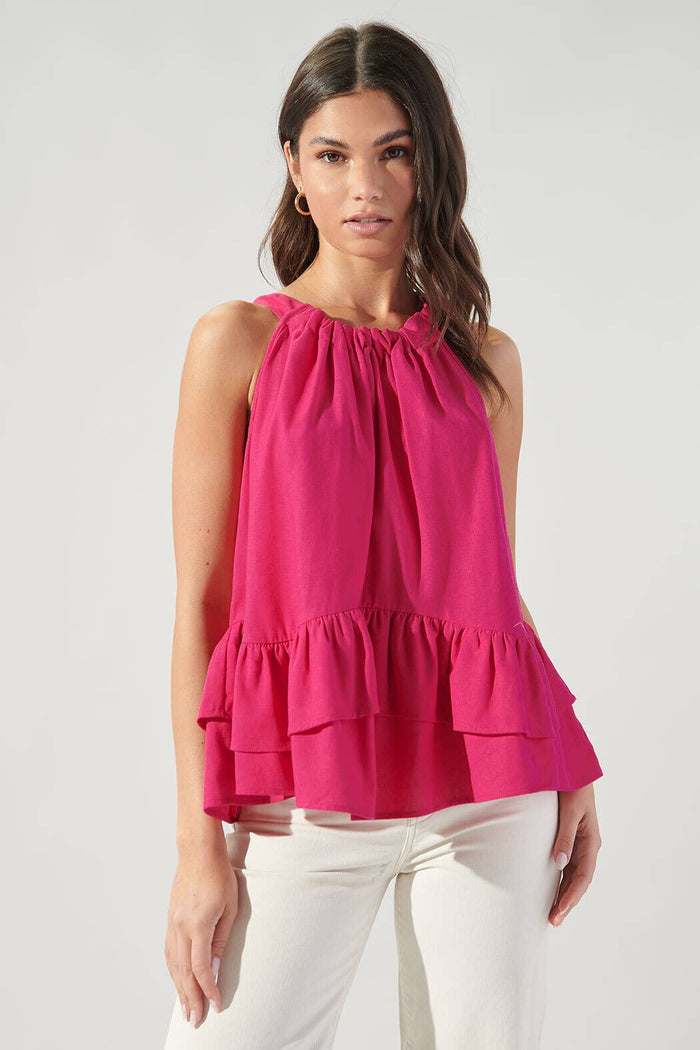 Women's Sugarlips Lizette Tie Back Trapeze Blouse| Fuschia (FINAL SALE ...