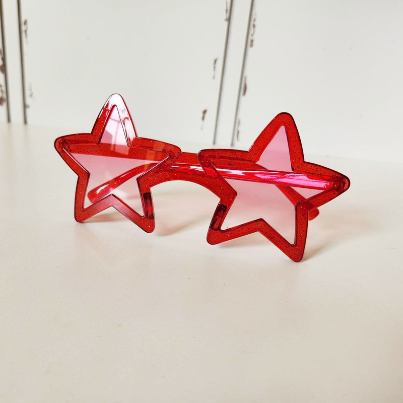 Star Glasses - Red Frame