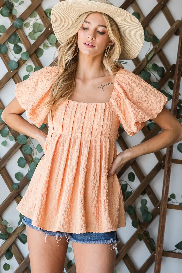 Women's Heyson Pleated Blouse | Papaya