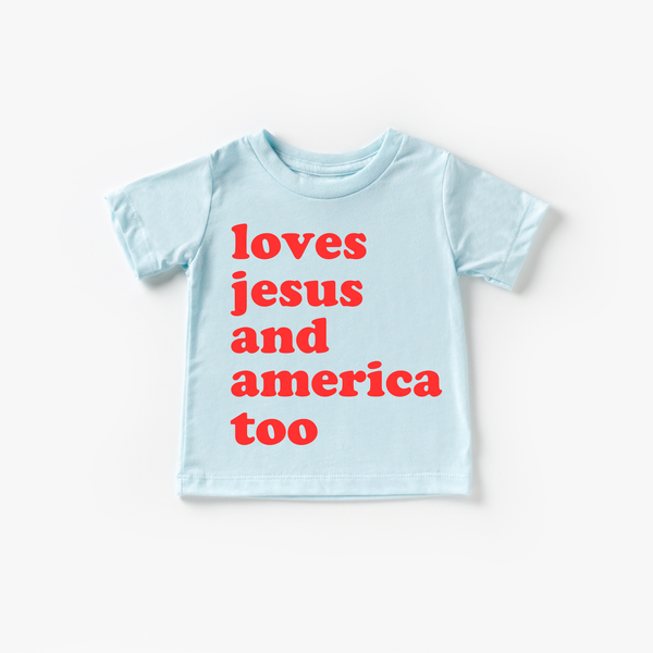 Loves Jesus and America Too | Vintage Tee