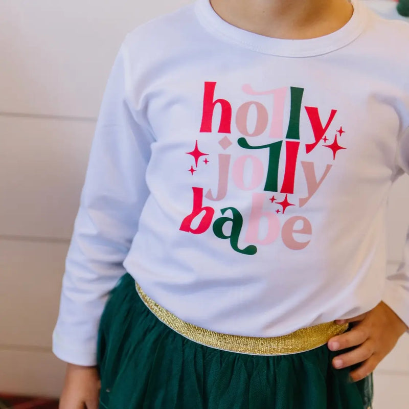 Sweet Wink Long Sleeve Shirt - Holly Jolly Babe