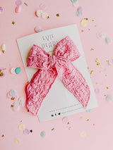 Pink Lacey Bow