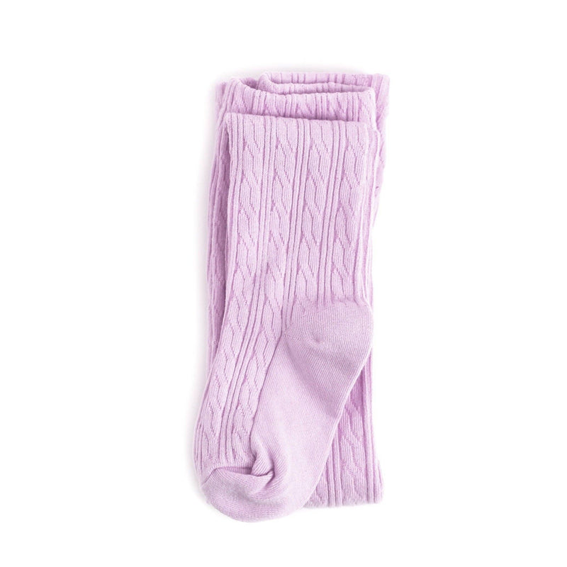 Lilac Cable Knit Tights