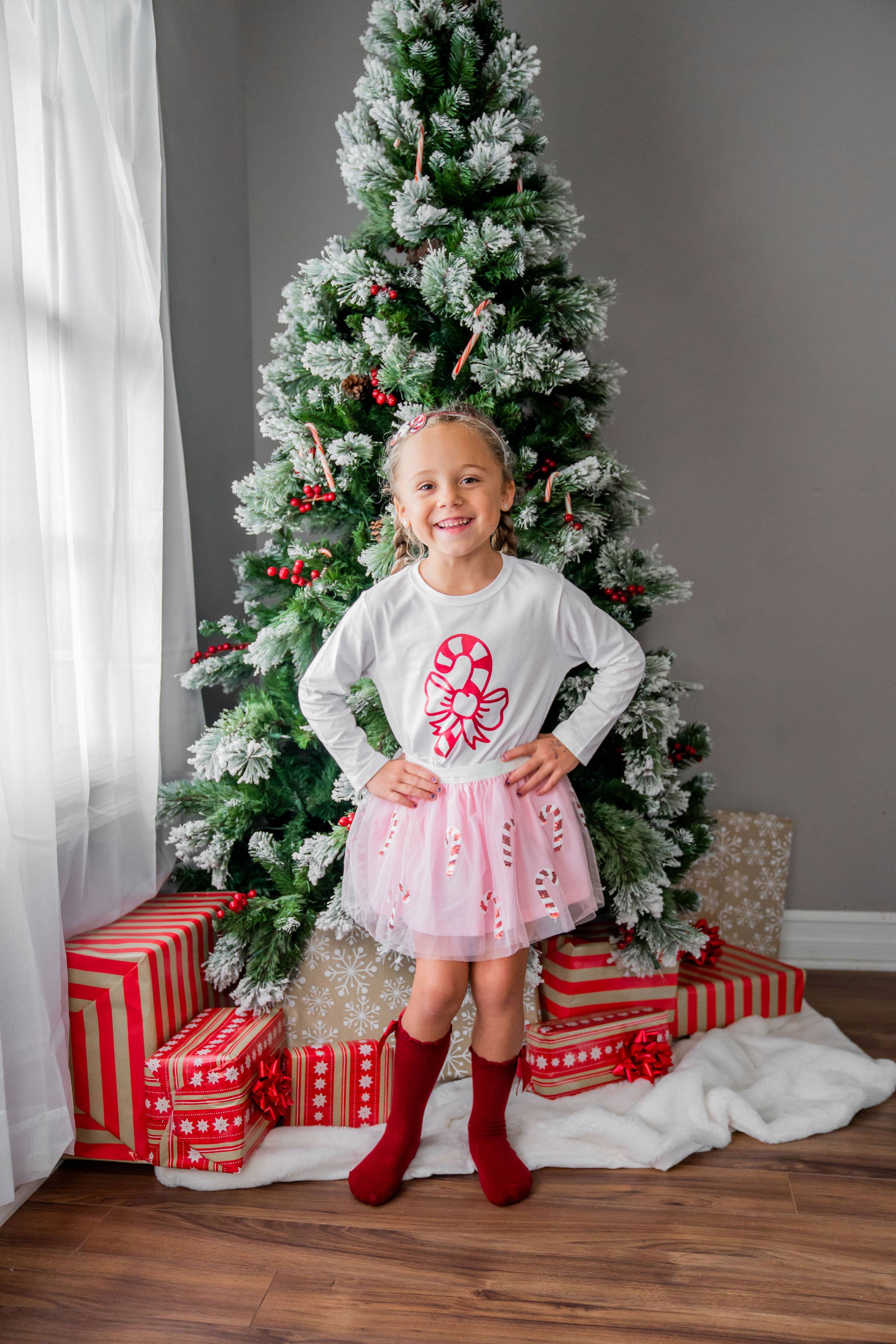 Sweet Wink Long Sleeve Shirt - Candy Cane (FINAL SALE)