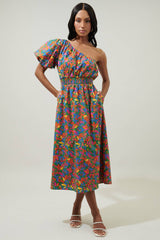 Women's Sugarlips One Shoulder Midi Dress | Zhade Tropics