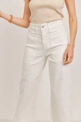 Women's JBD High Rise Utility Wide Leg Jeans | Off White