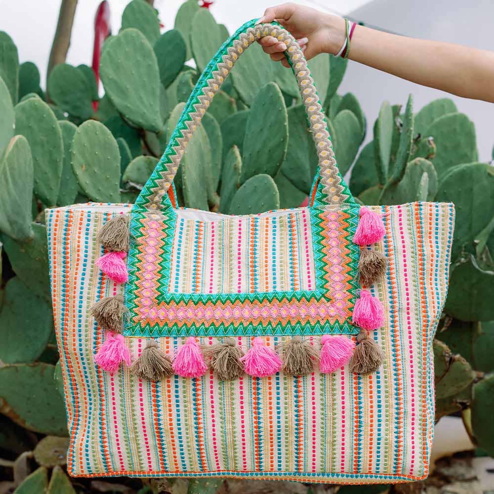 Katydid Striped Beach Bag | Multicolored