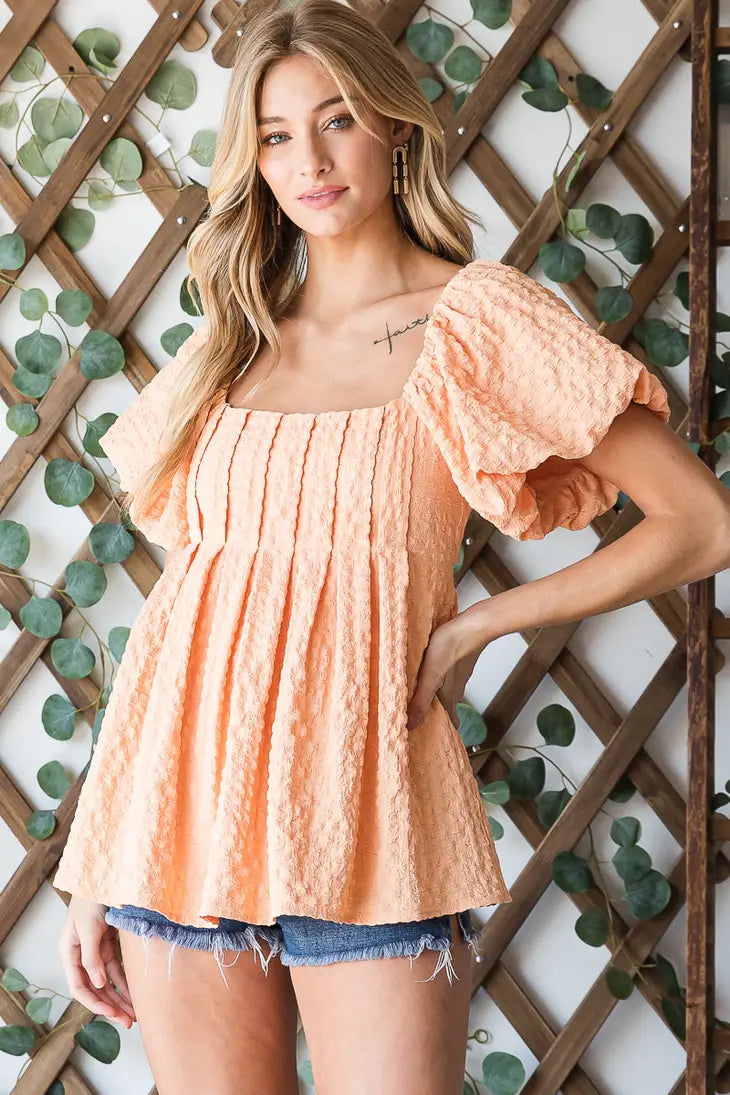 Women's Heyson Pleated Blouse | Papaya