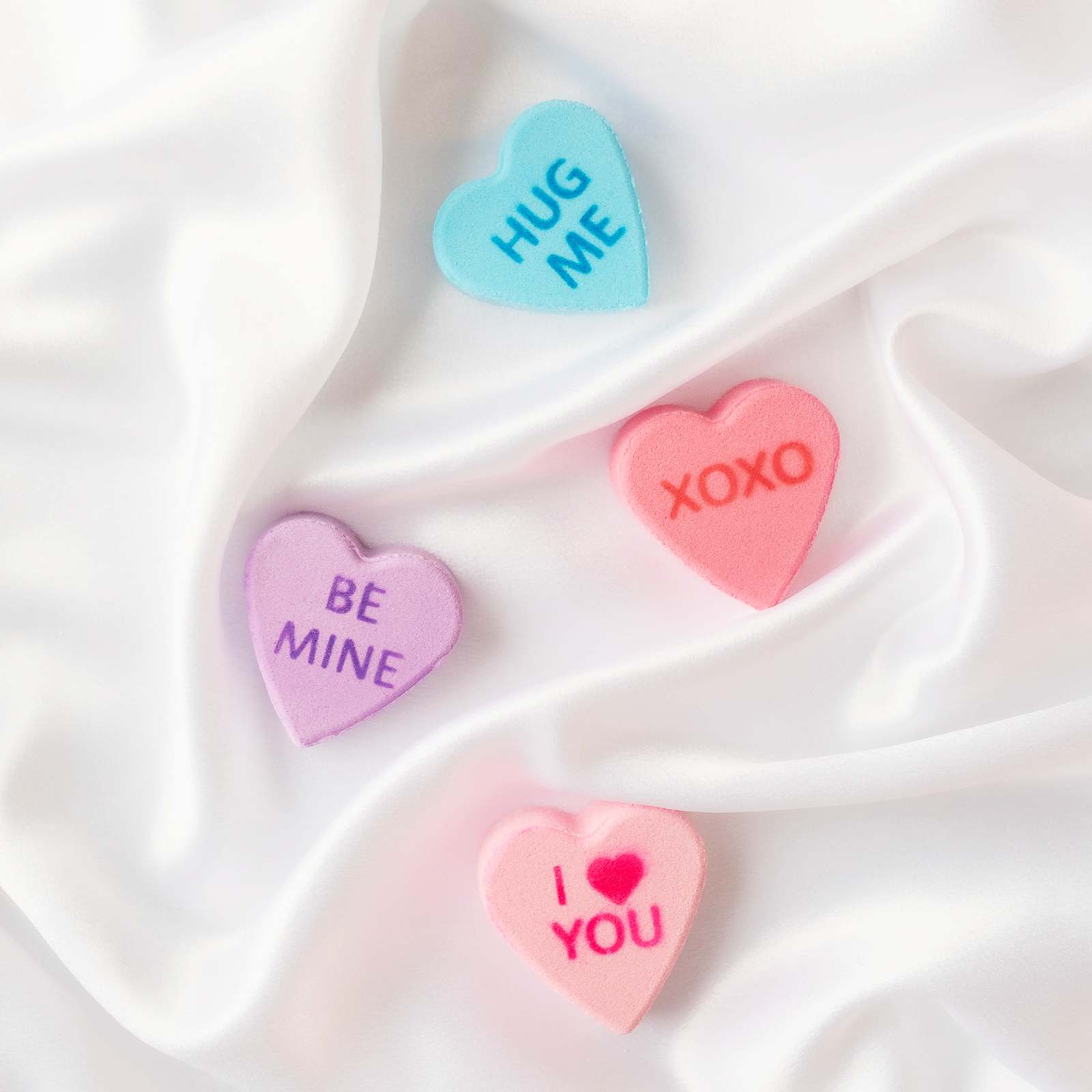 Valentine's Day Candy Heart Bath Bomb Gift Set