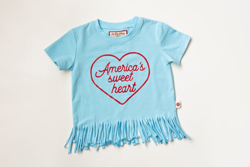 Vintage Fringe Tee - Americas Sweetheart