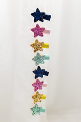 Hair Clip Set- Candy Glitter Stars