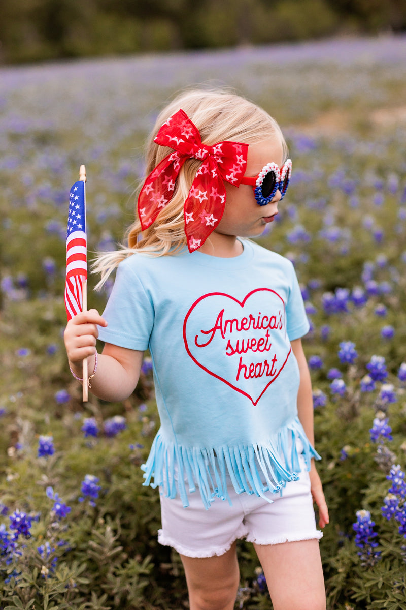 Vintage Fringe Tee - Americas Sweetheart