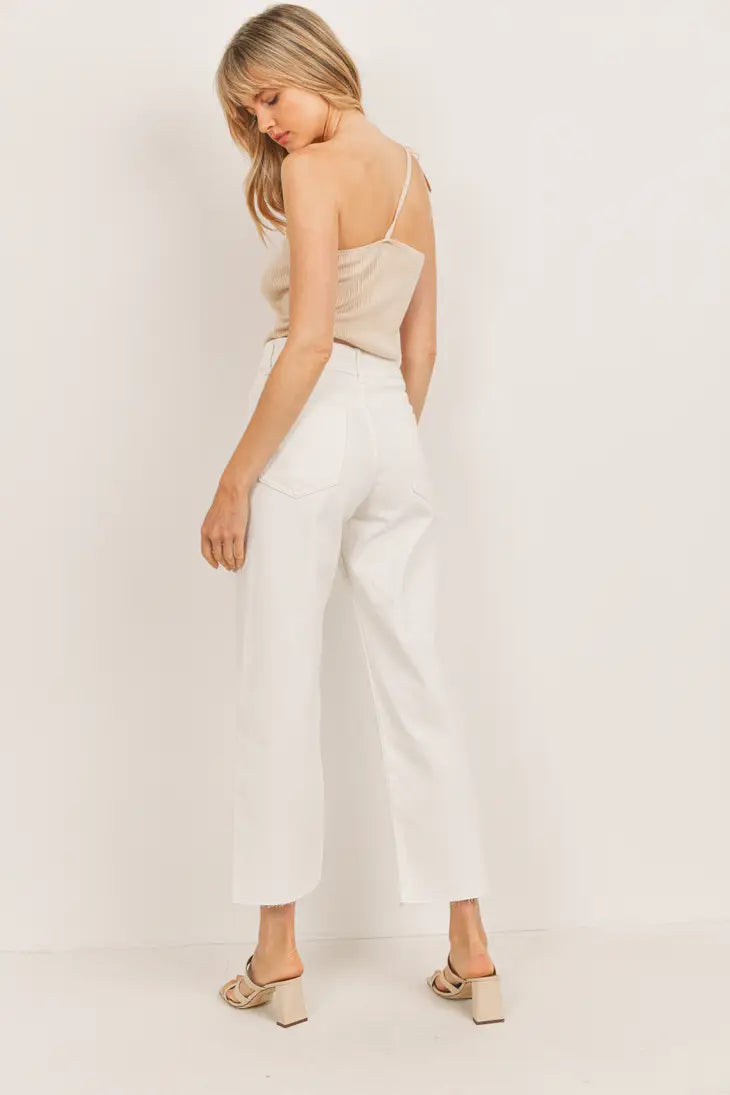 Women's JBD High Rise Utility Wide Leg Jeans | Off White