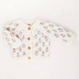 Bitty Blooms Blush Cardigan Sweater