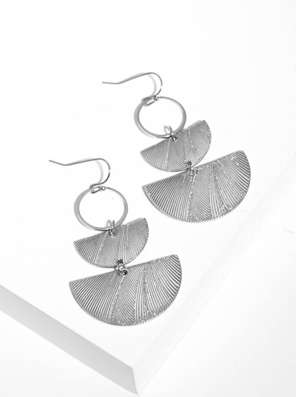 Tiered Semi Circle Earrings
