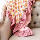 Pressed Flower Ruffle Blanket - Extra Large