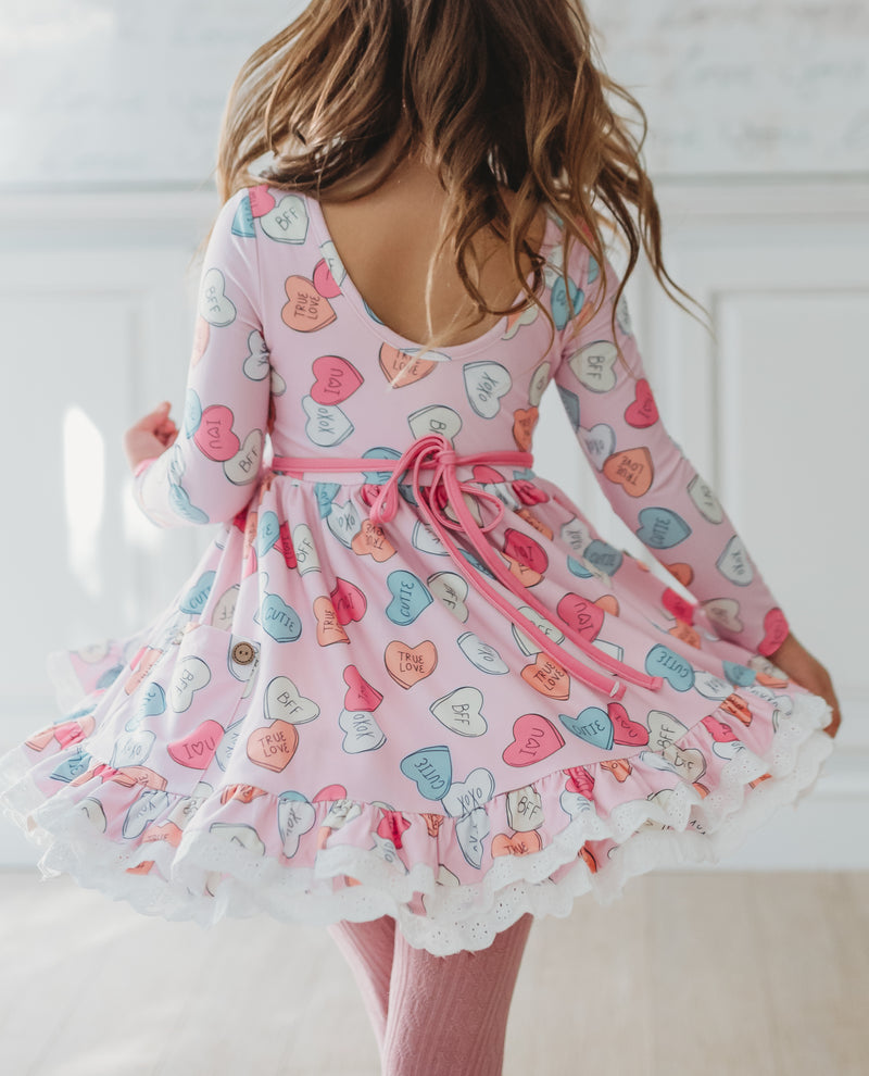 Myra Knit Dress - Candy Heart