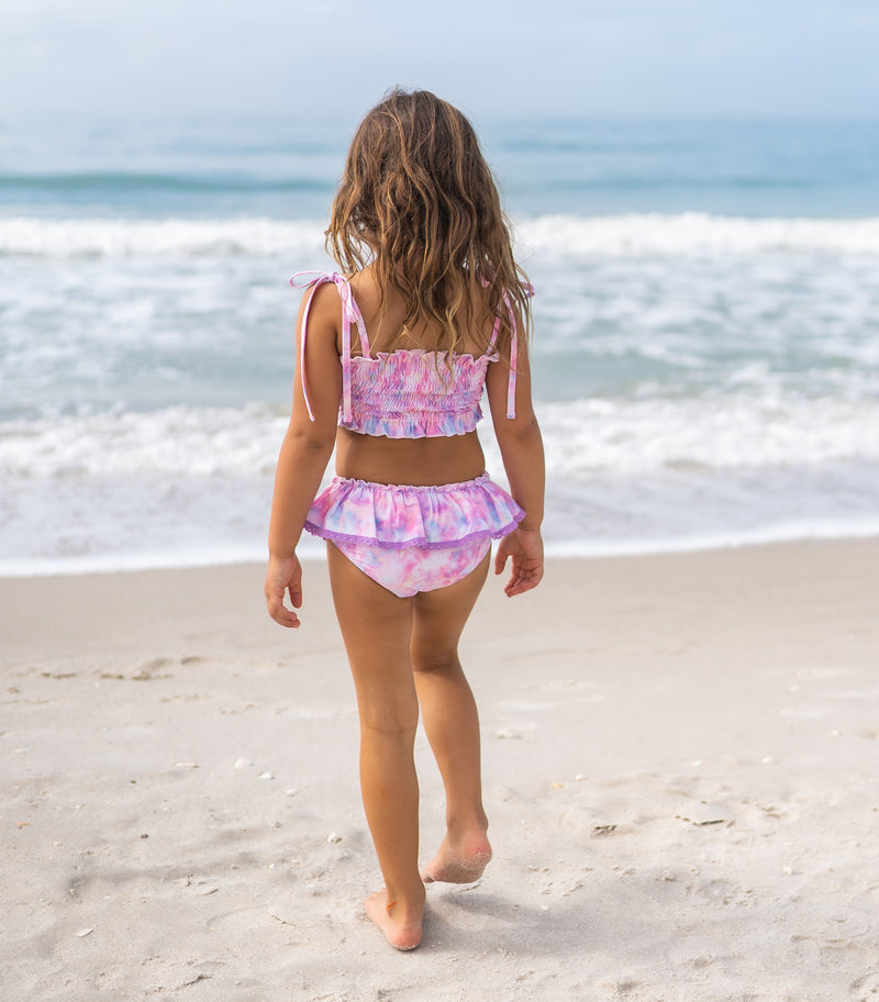 Waverly Shirred Swimsuit - Grape Mist