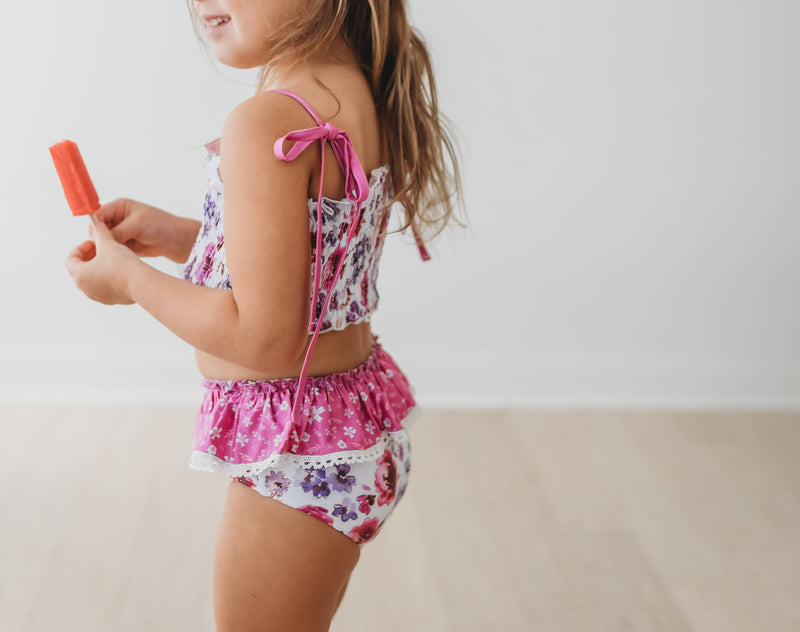 Waverly Shirred Swimsuit - Irresistible Iris
