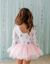 Farrah Tier Leotard - Blush Tinsel