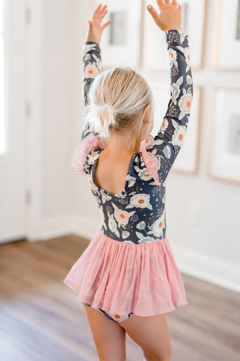 Farrah Shimmer Leotard - Dove Gray