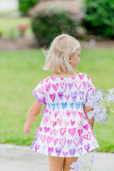 Ruffle Swim Cover - Ombre Heart