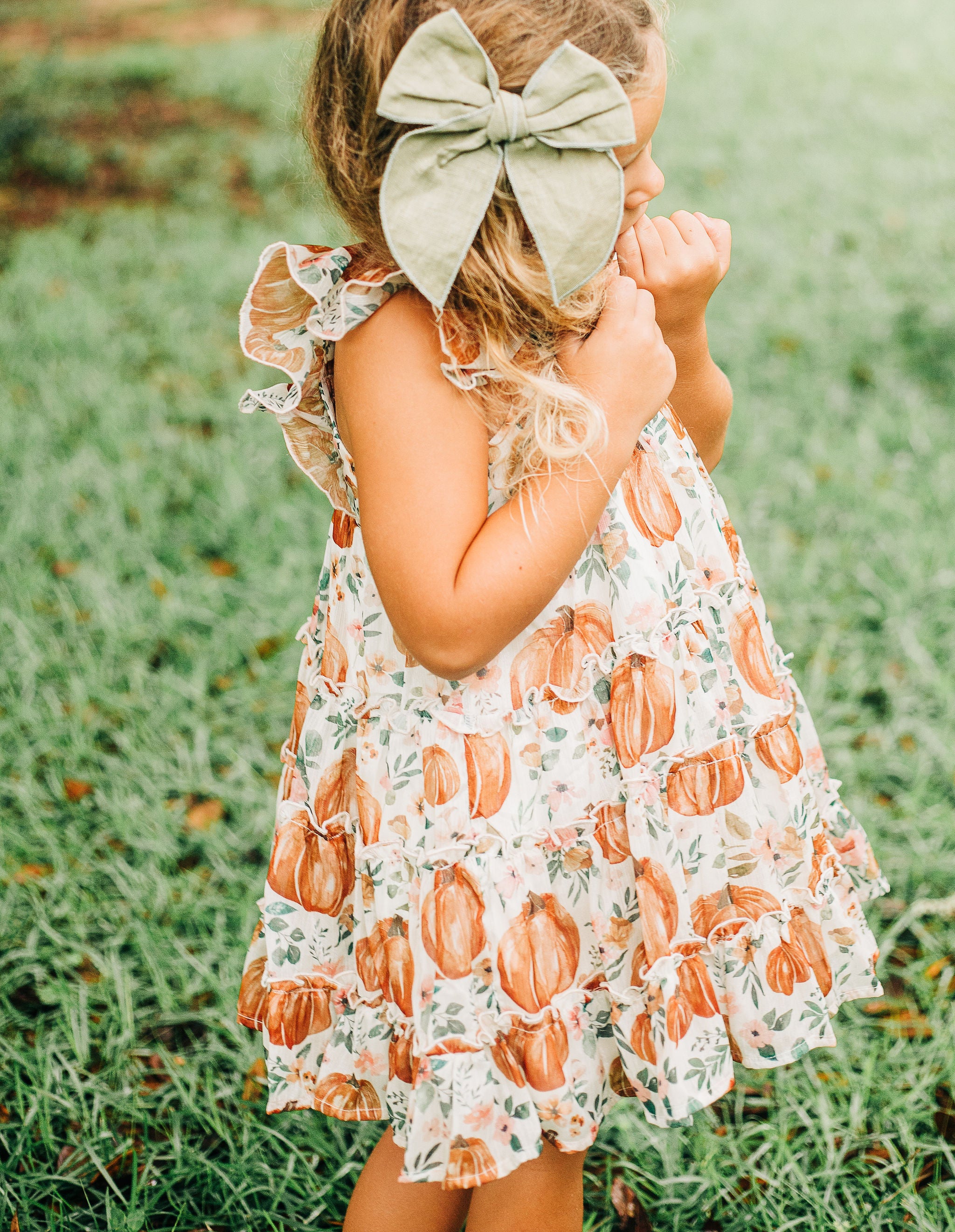 Brielle Shimmer Dress - Pumpkin Patch