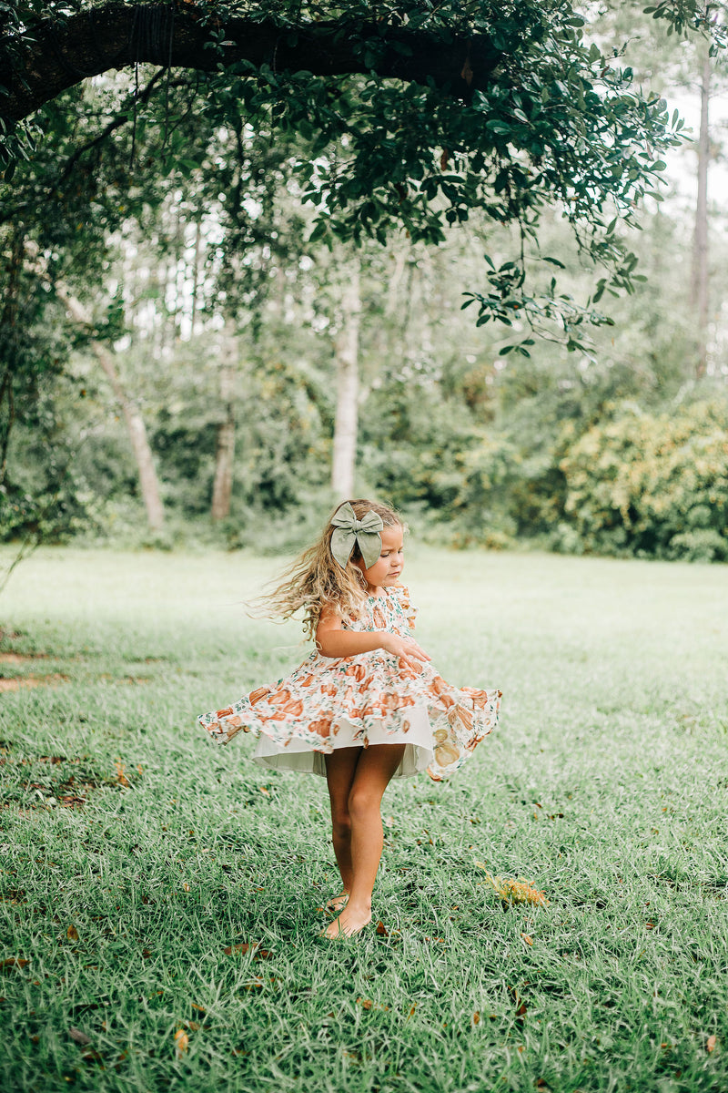 Brielle Shimmer Dress - Pumpkin Patch