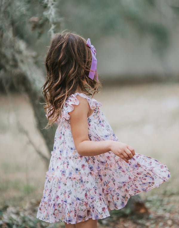 Cheeky Plum Pink And Gold Floral Dress 5T