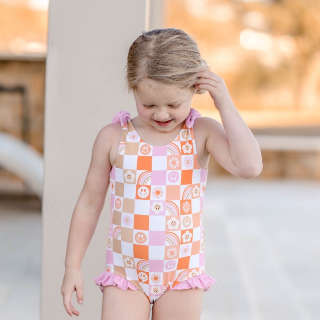 Rylie Swimsuit - Retro Checker