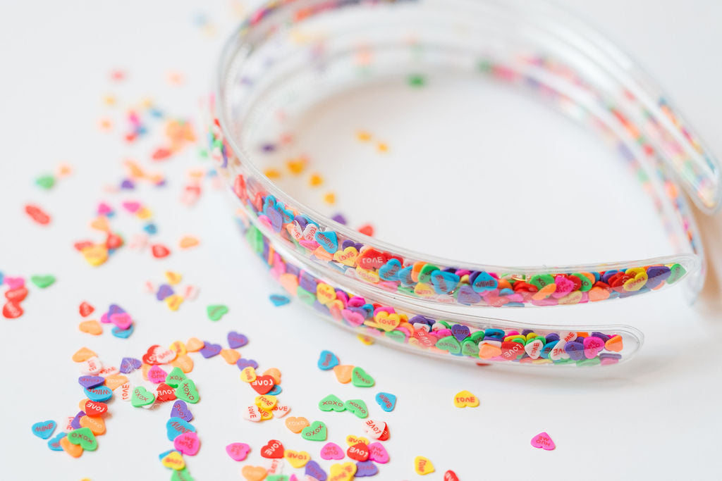 Confetti Shaker Headband - Candy Hearts