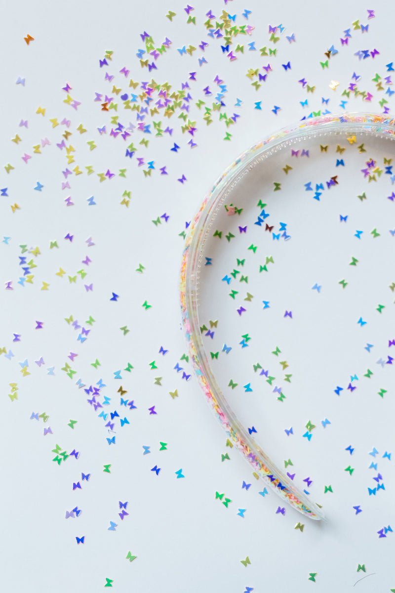 Confetti Shaker Headband - Butterfly