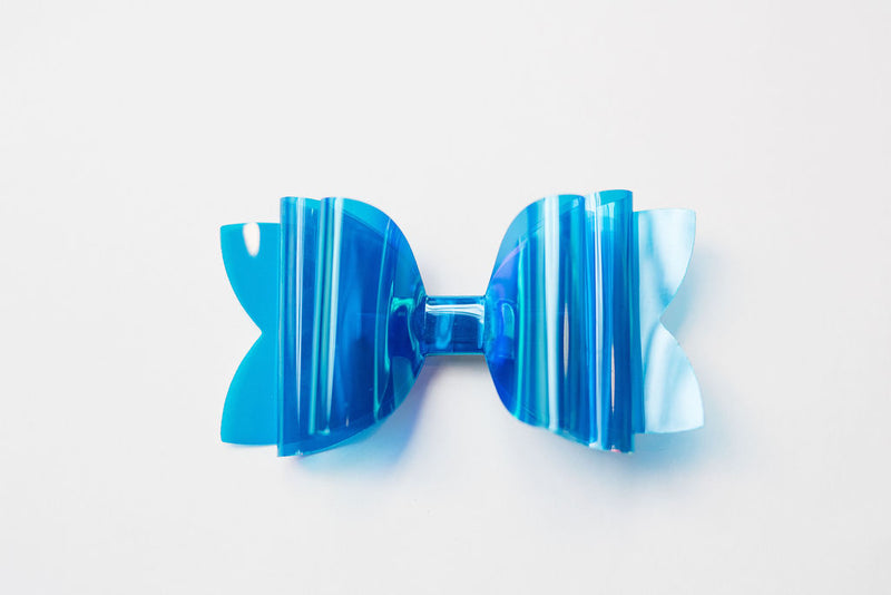 JELLIES Waterproof Pool Bow - Holographic Blue