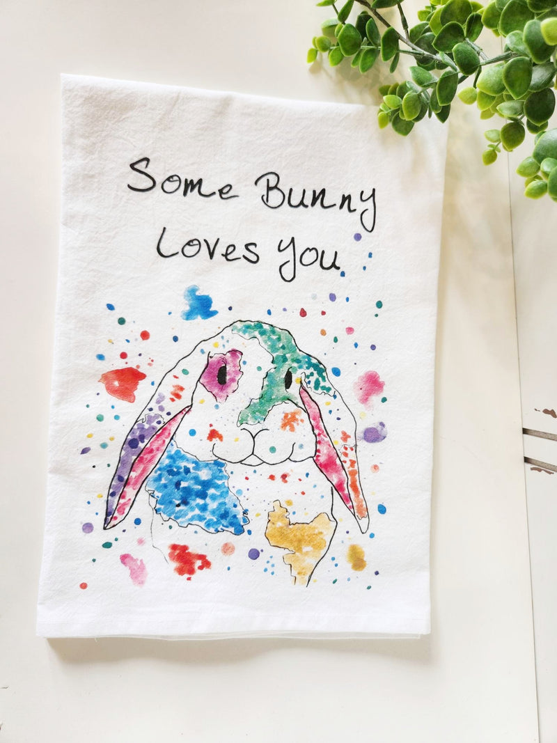 Some Bunny Loves You - Tea Towel | Easter