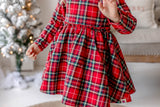 Penelope Flannel Dress - Cranberry Tartan