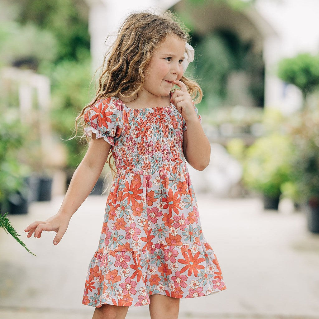 Sadie Knit Dress - Flower Power – Cheeky Plum