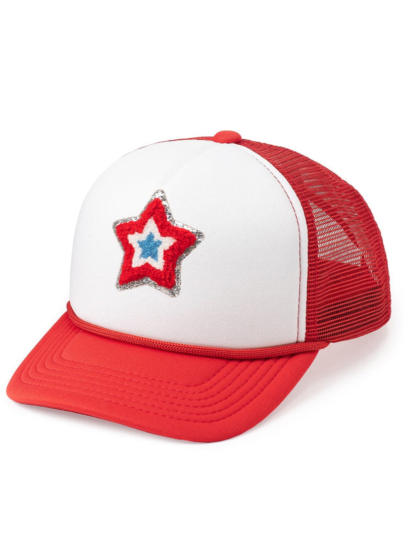 Sweet Wink Hat - Patriotic Patch Hat