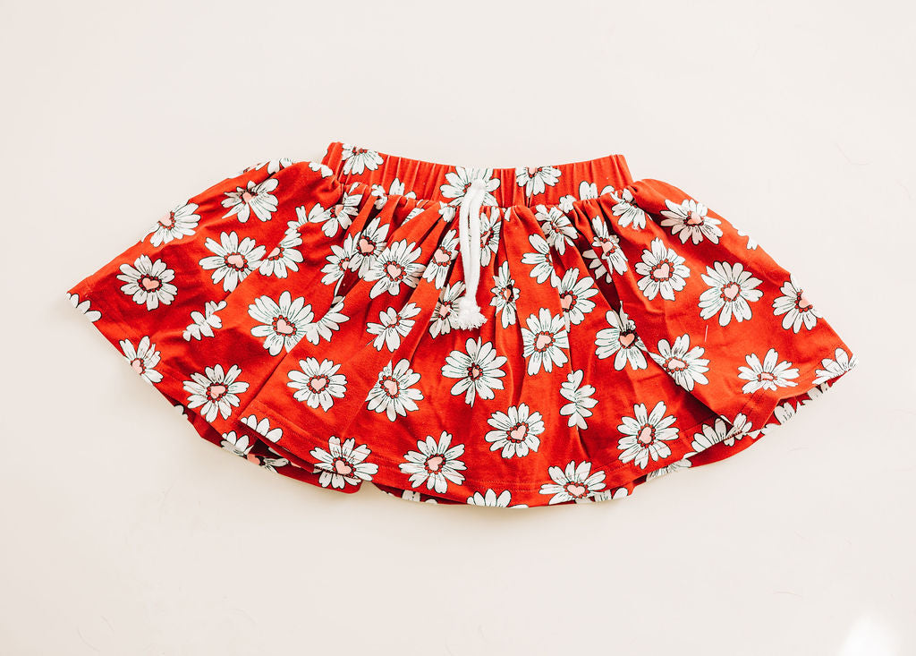 Harper Skort - Red Daisy