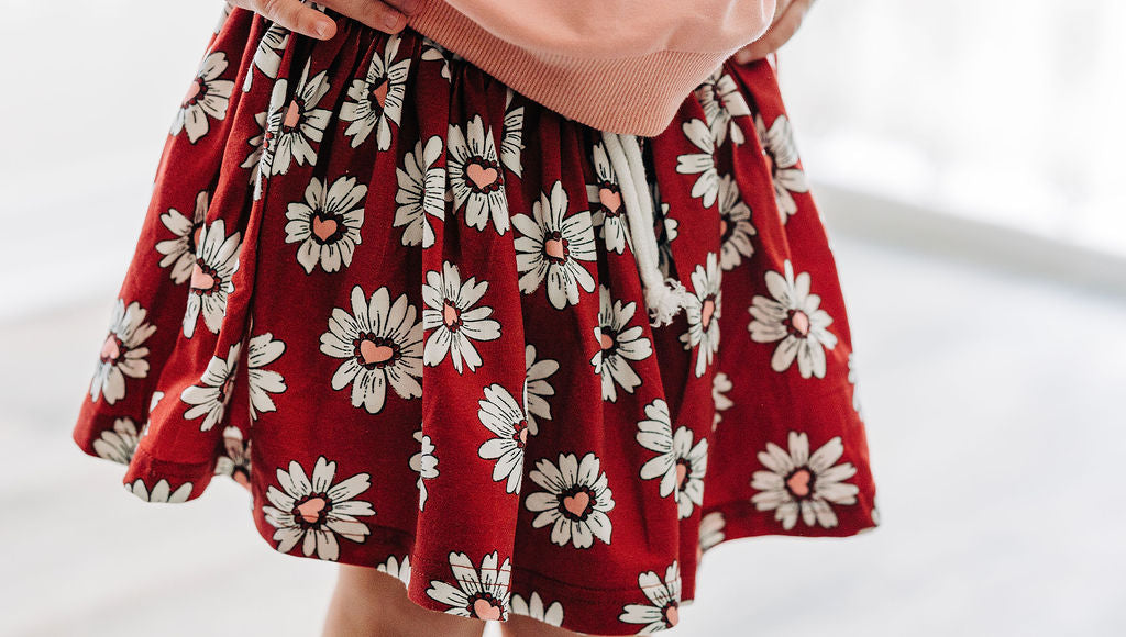 Harper Skort - Red Daisy