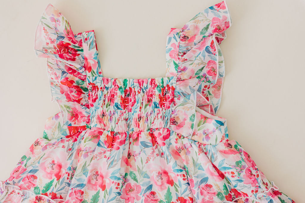 Brielle Shimmer Dress - Sakura Blossom