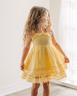 Ura Clip Dot Dress - Safron