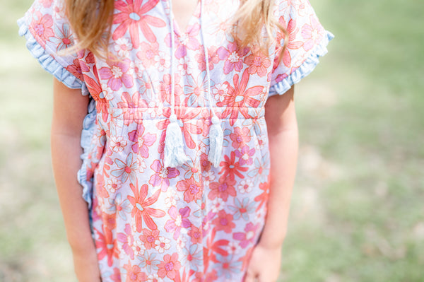 Ruffle Swim Cover - Flower Power