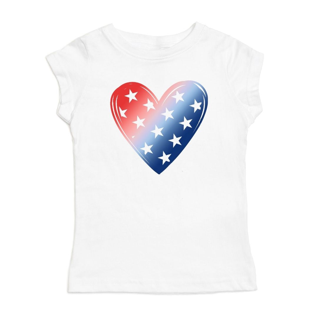 Sweet Wink Shirt - Patriotic Heart
