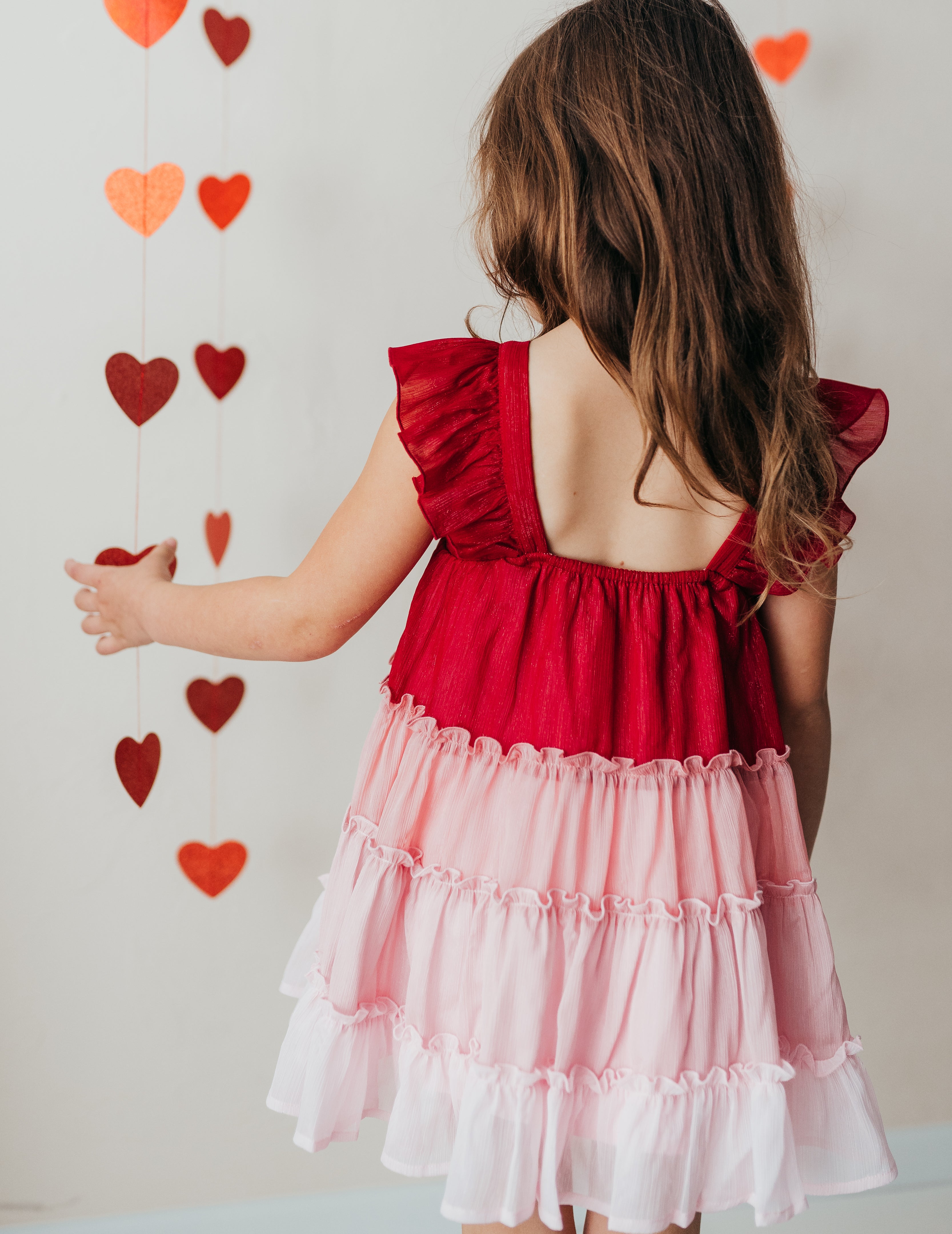 Brielle Shimmer Dress - Sweetheart