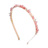 Raw Crystal Headband - Pink
