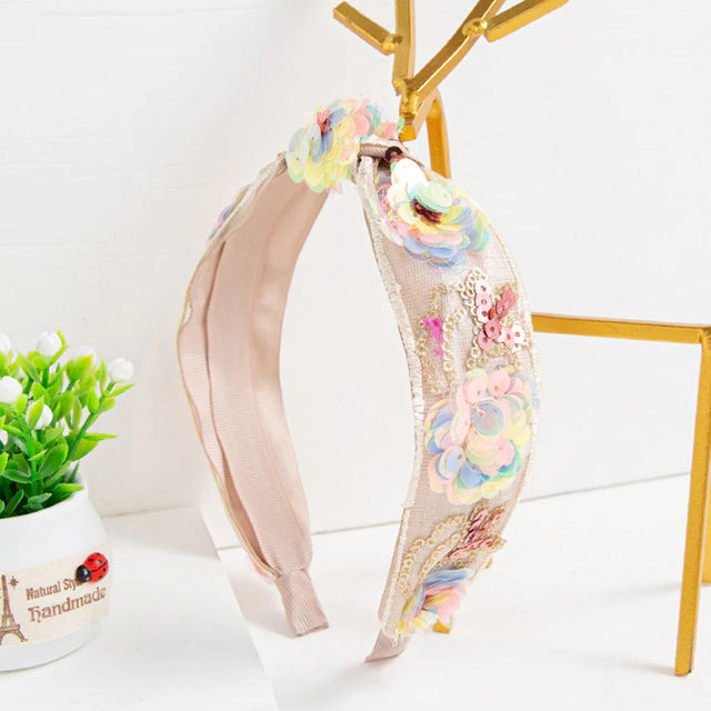Sequin Headband - Fancy Flower