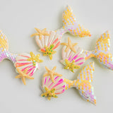 Sequin Hair Clip - Yellow Mermaid Tail