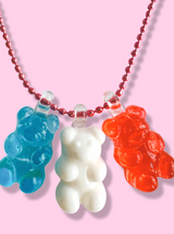Pop Cutie Gummy Bear Charm Necklace | Patriotic